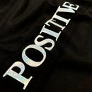 Camiseta Feminina Preta Aplique Positive