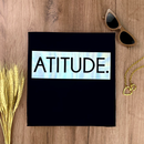 Camiseta Feminina Preta Atitude Holográfico