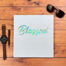 Camiseta Masculina Branca Blessed Holográfico