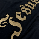 Camiseta Masculina Preta Veludo Jesus