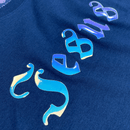 Camiseta Feminina Azul Aplique Jesus