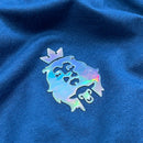 Camiseta Masculina Azul Cordeiro e Leão Holográfico