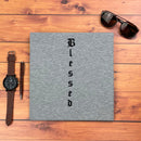 Camiseta Masculina Cinza Blessed Vertical