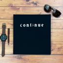 Camiseta Masculina Preta Aplique Cont;nue