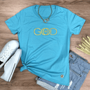 Camiseta Feminina Turquesa God is Good