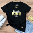 Camiseta Feminina Preta Cristo Vivo Está