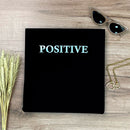 Camiseta Feminina Preta Aplique Positive