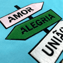 Camiseta Feminina Turquesa Direção Amor