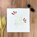 Camiseta Feminina Branca Paz e Amor