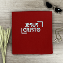 Camiseta Feminina Vermelha Jesus Cristo Holográfico