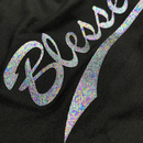 Camiseta Masculina Preta Aplique Blessed