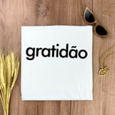 Camiseta Feminina Branca Gratidão