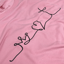 Camiseta Feminina Rosa Coroa Coração