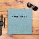 Camiseta Masculina Cinza Aplique Cont;nue