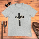 Camiseta Masculina Cinza Cruz Espinhos