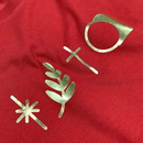 Camiseta Feminina Vermelha Raminho