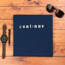 Camiseta Masculina Azul Aplique Cont;nue