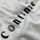 Camiseta Masculina Branca Aplique Cont;nue