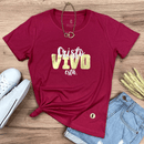 Camiseta Feminina Pink Cristo Vivo Está