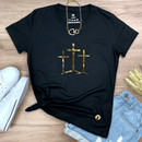 Camiseta Feminina Preta Calvário