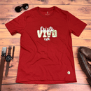 Camiseta Masculina Vermelha Cristo Vivo Está