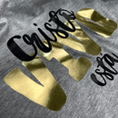 Camiseta Masculina Cinza Cristo Vivo Está