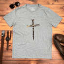 Camiseta Masculina Cinza Cruz e Prego