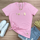 Camiseta Feminina Rosa Raminho