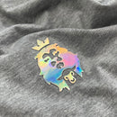 Camiseta Masculina Cinza Cordeiro e Leão Holográfico