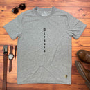 Camiseta Masculina Cinza Blessed Vertical