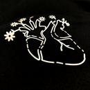 Camiseta Feminina Preta Coração