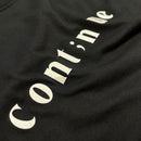 Camiseta Masculina Preta Aplique Cont;nue