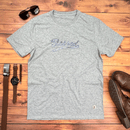 Camiseta Masculina Cinza Aplique Blessed