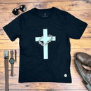 Camiseta Masculina Preta Cruz Espinhos