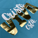 Camiseta Feminina Turquesa Cristo Vivo Está