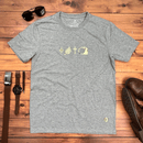 Camiseta Masculina Cinza Raminho