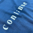 Camiseta Masculina Azul Aplique Cont;nue