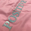 Camiseta Feminina Rosa Aplique Positive
