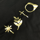 Camiseta Feminina Preta Raminho