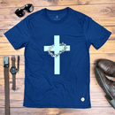 Camiseta Masculina Azul Cruz Espinhos