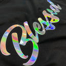 Camiseta Masculina Preta Blessed Holográfico