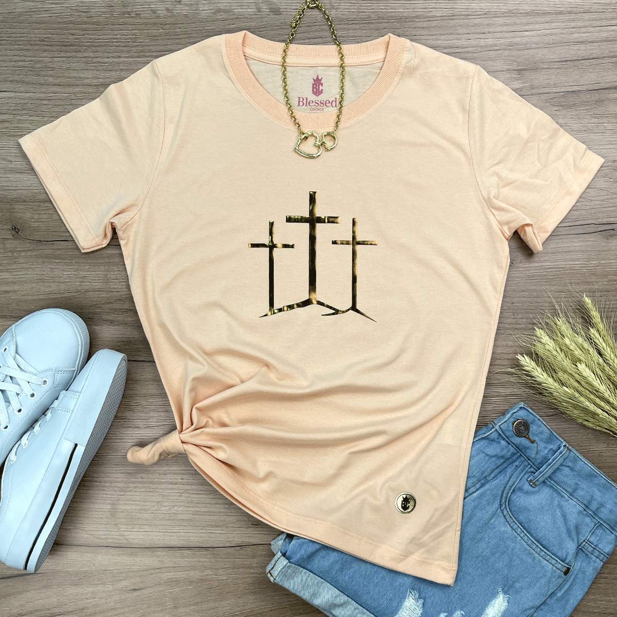 Camiseta Feminina Salmão Calvário